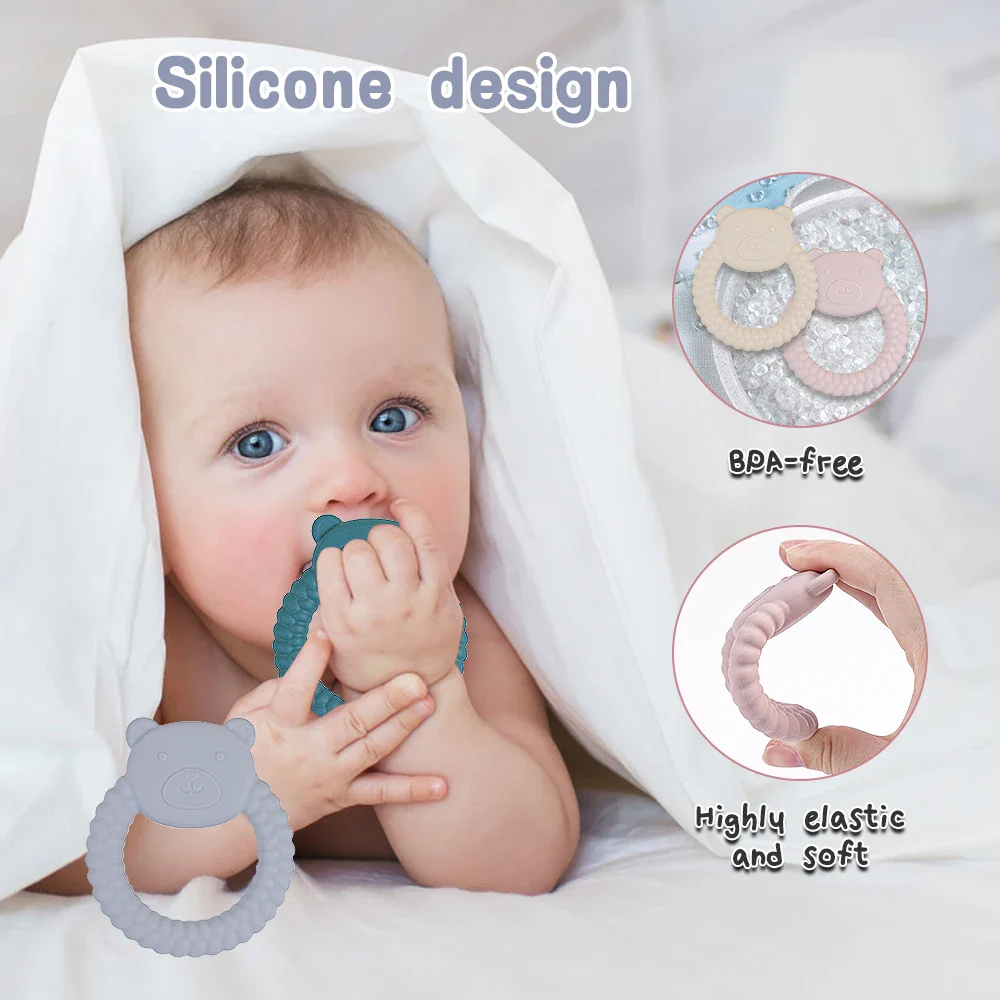 Baby Bear Teether BPA-Free – Gentle Gum Soothing Toy - Image 5