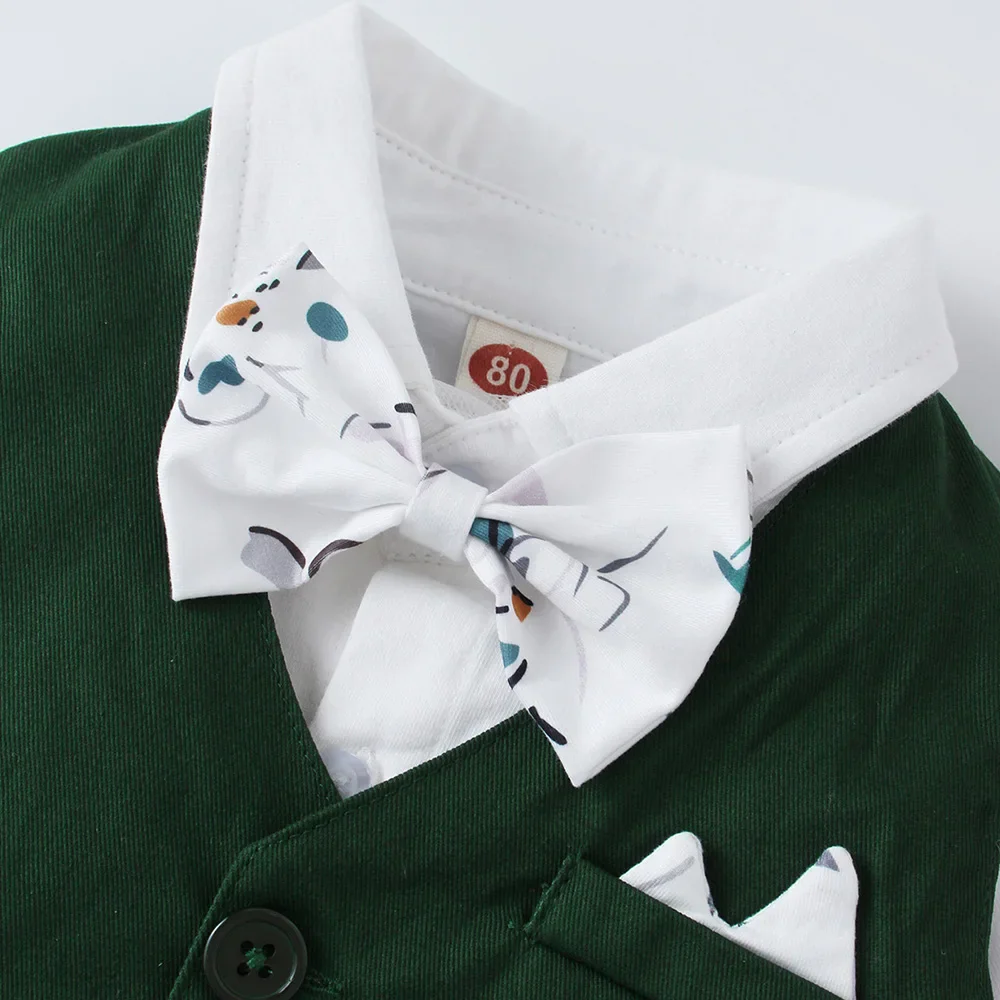 1st Birthday Boy Gentleman Suit – Formal Vest 3-24M - Image 2