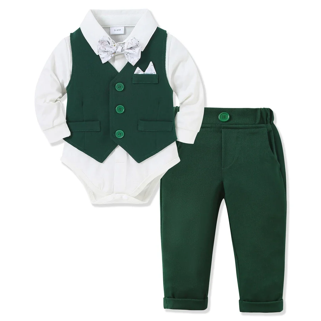 1st Birthday Boy Gentleman Suit – Formal Vest 3-24M - Image 7