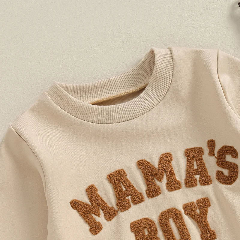 Baby Boy Crewneck Sweatshirt Set – Fall Outfit 0-3Y - Image 6