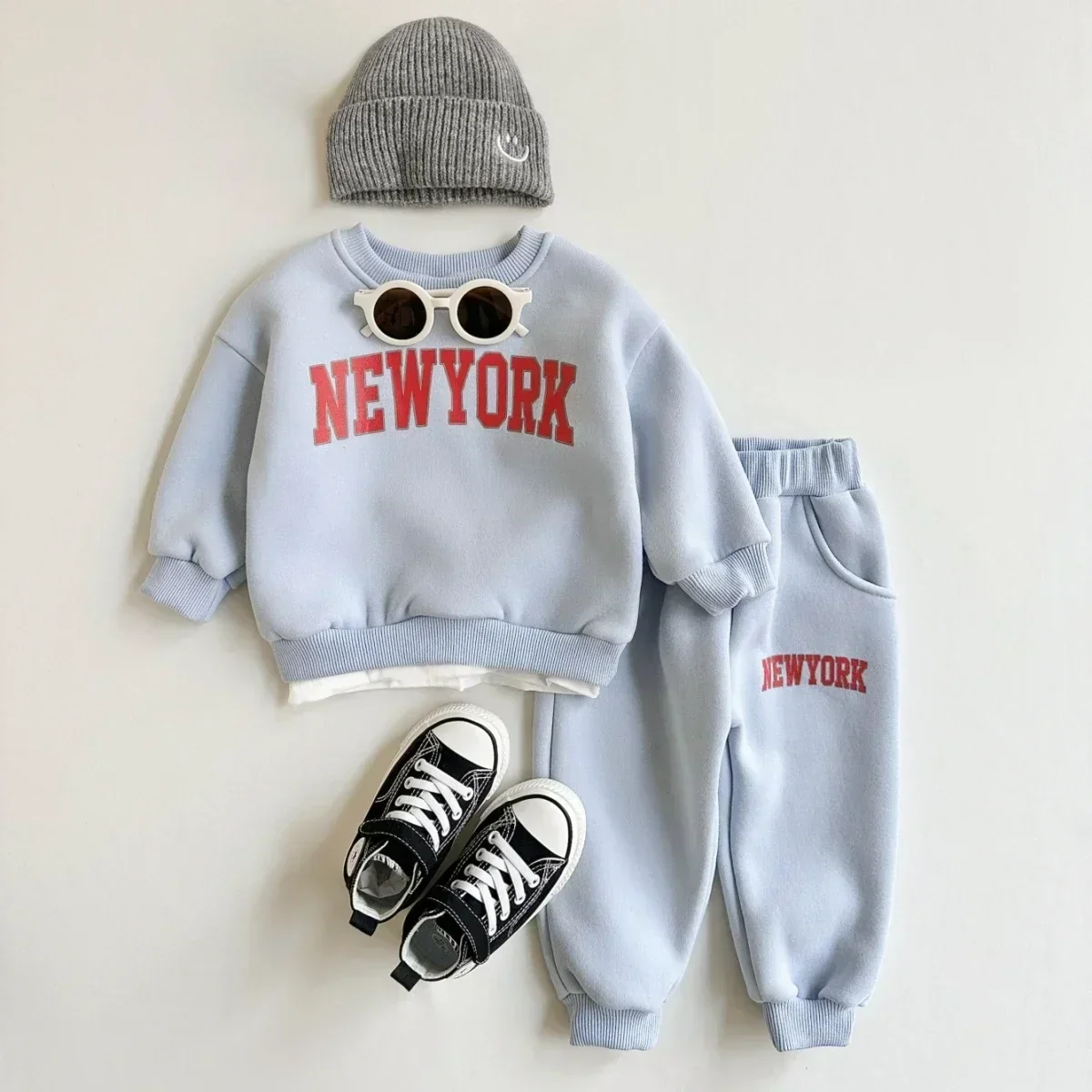 Baby 2-Piece Set – New York Print Top & Pants - Image 3