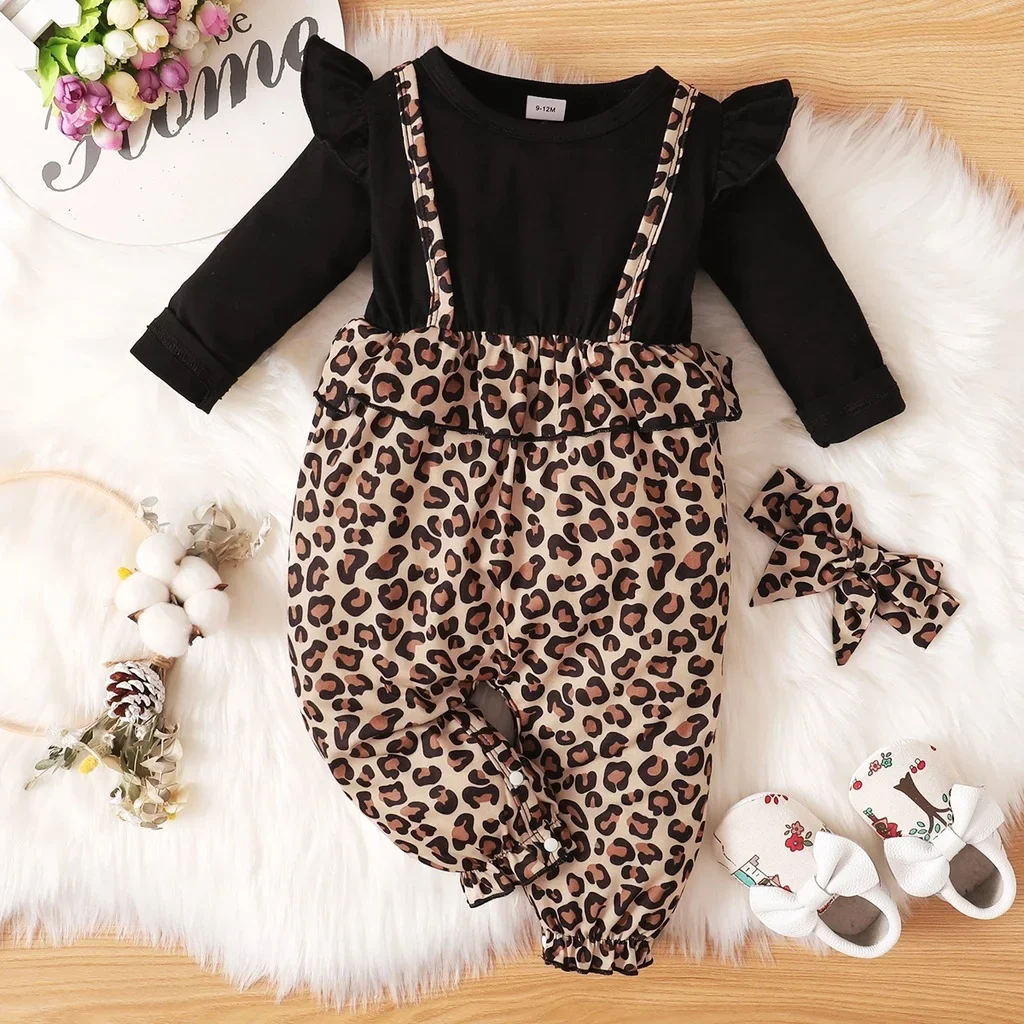 Leopard Bodysuit Set – Adorable Girl Outfit