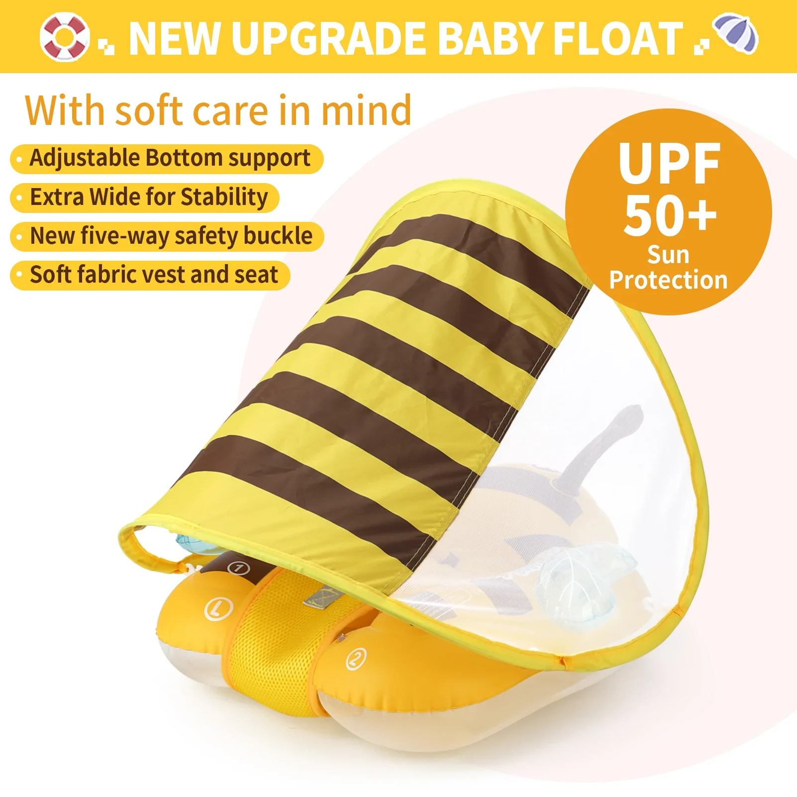 Baby Bee Float Ring – Inflatable Mesh Safety Seat - Image 10