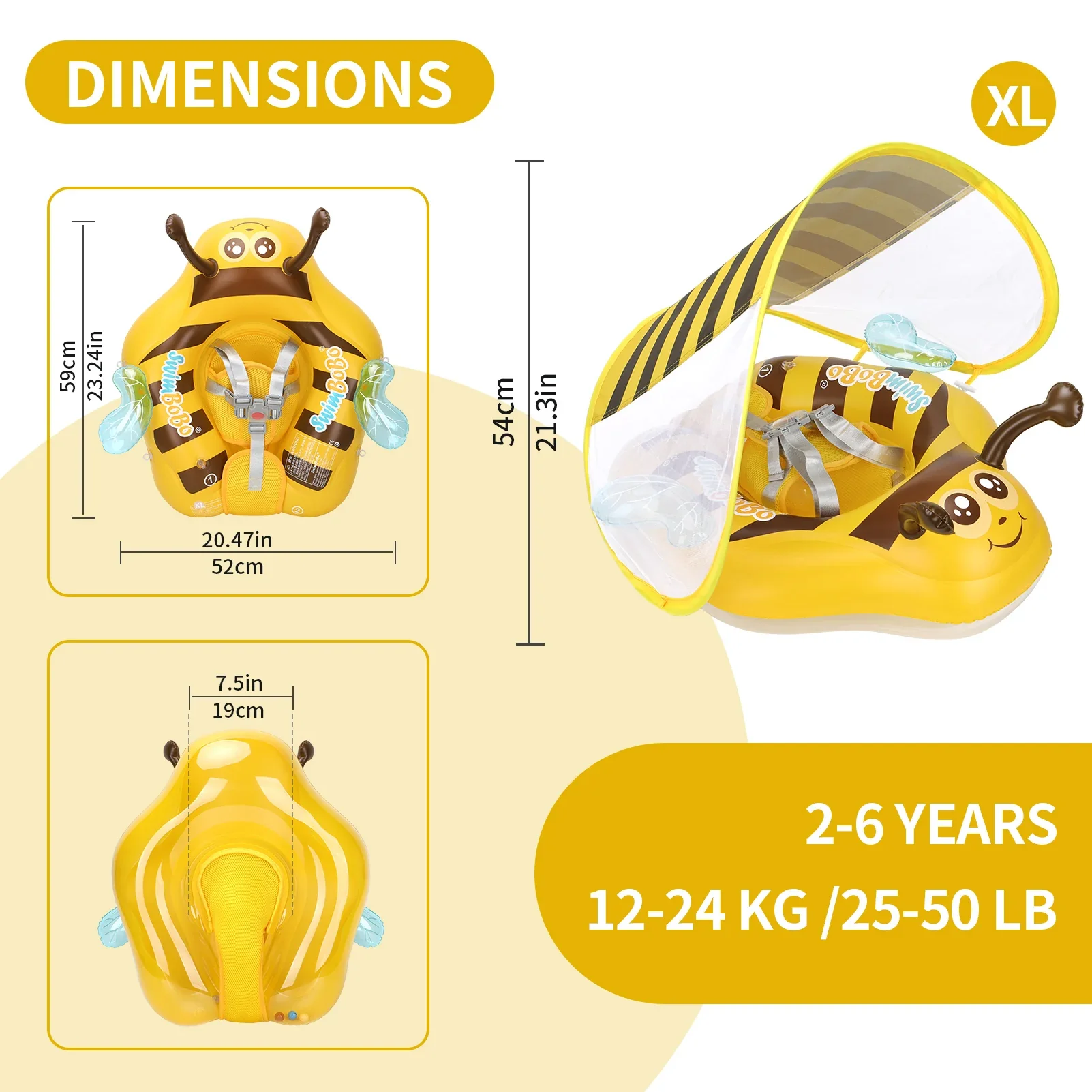 Baby Bee Float Ring – Inflatable Mesh Safety Seat - Image 15