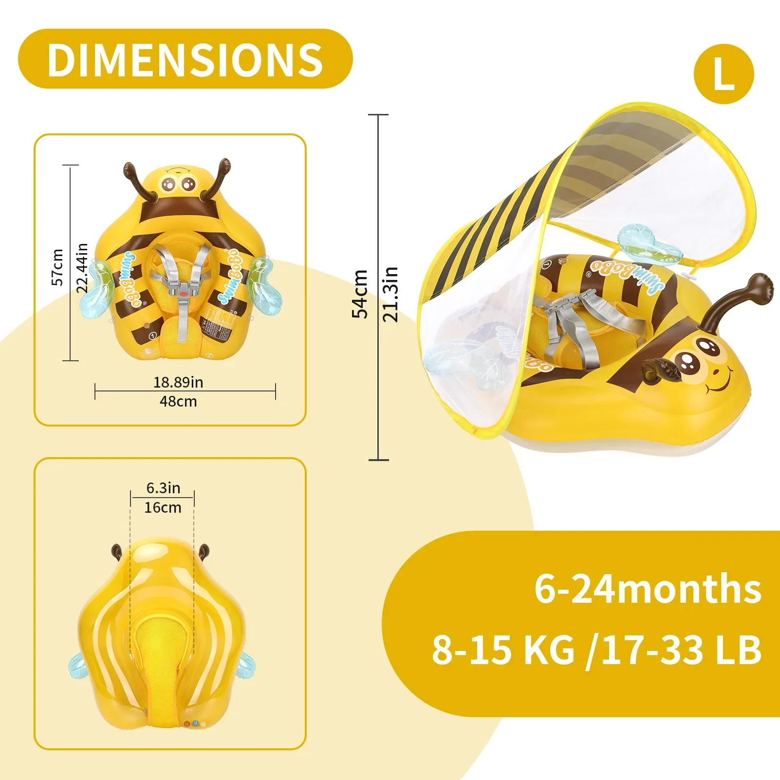 Baby Bee Float Ring – Inflatable Mesh Safety Seat - Image 16