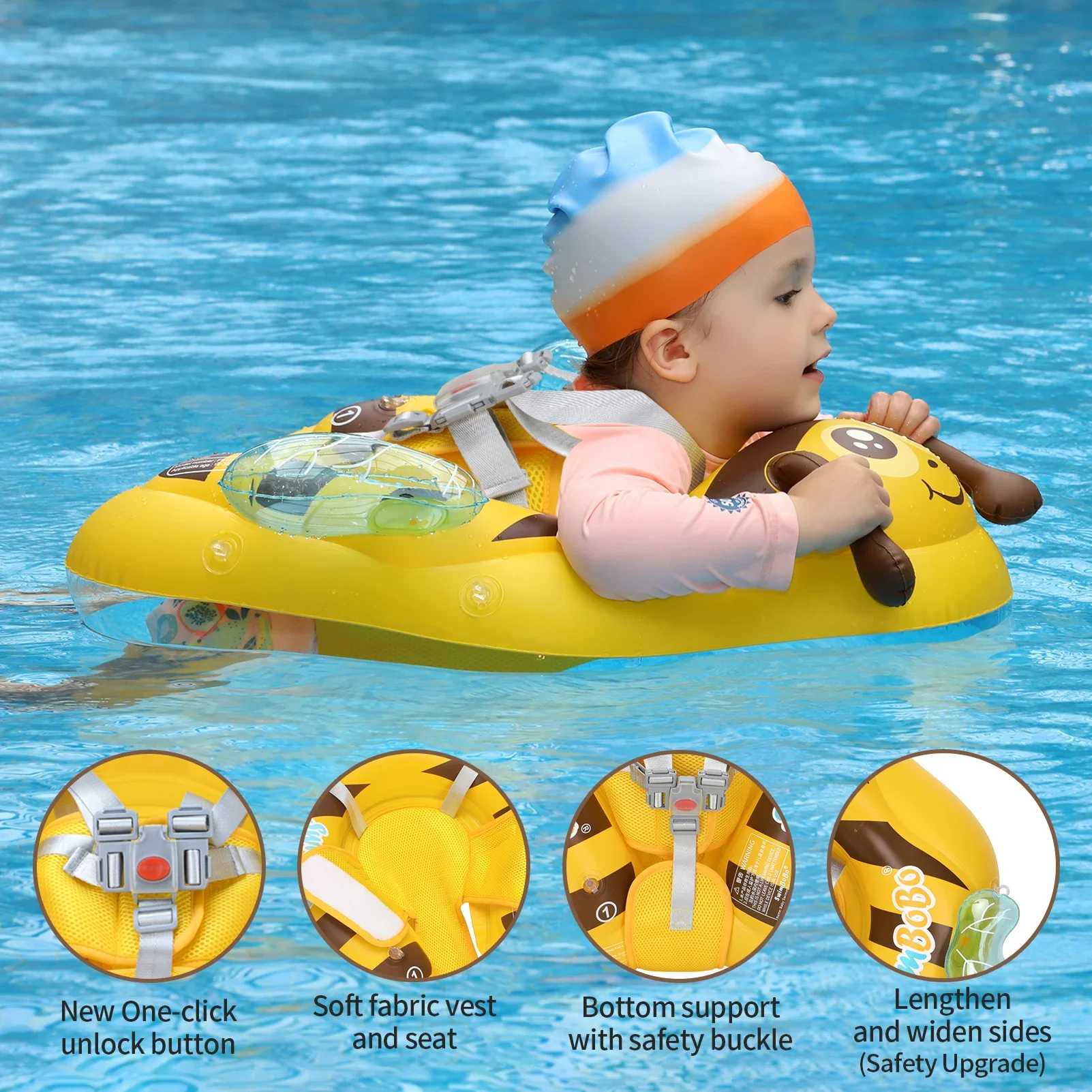 Baby Bee Float Ring – Inflatable Mesh Safety Seat - Image 2