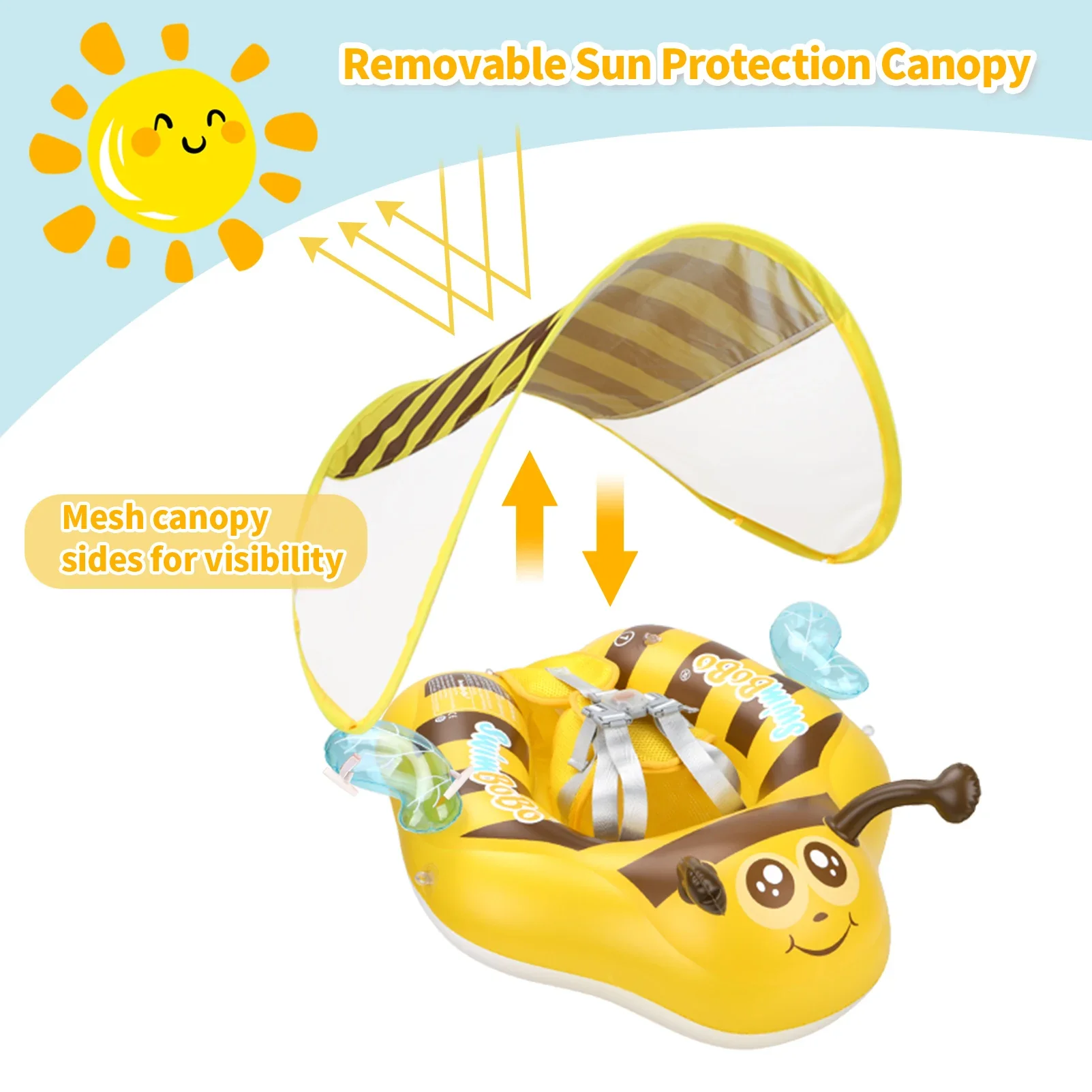 Baby Bee Float Ring – Inflatable Mesh Safety Seat - Image 6