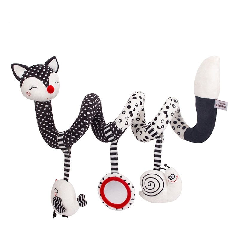 Baby Black White Stroller Spiral Plush Toys - Image 36
