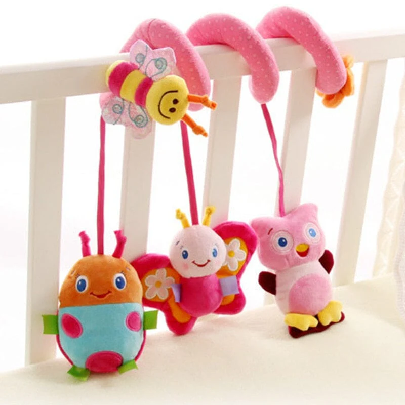 Baby Black White Stroller Spiral Plush Toys - Image 6