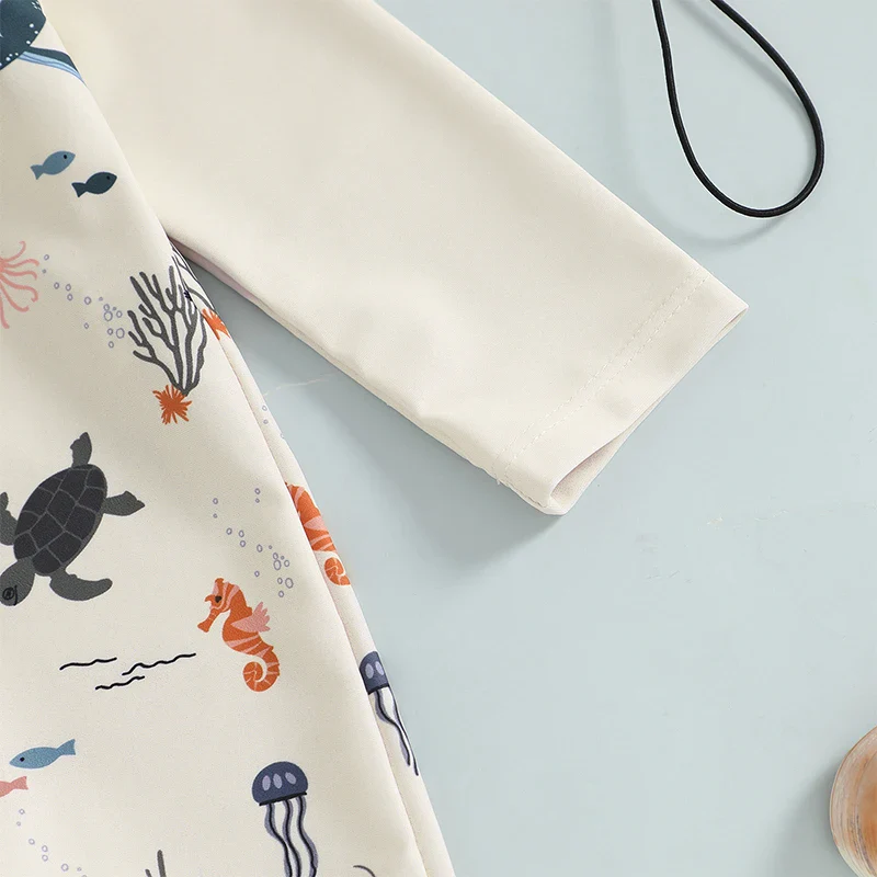 Baby Boys Rash Guard Set – Marine Animal Print - Image 8