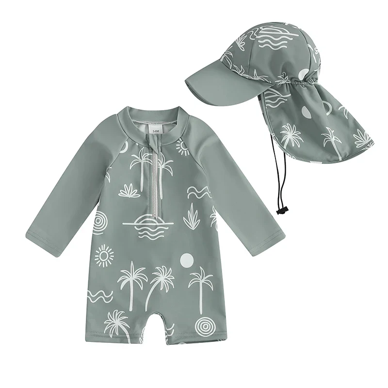 Baby Boys Rash Guard Set – Turtle & Dinosaur Print - Image 18