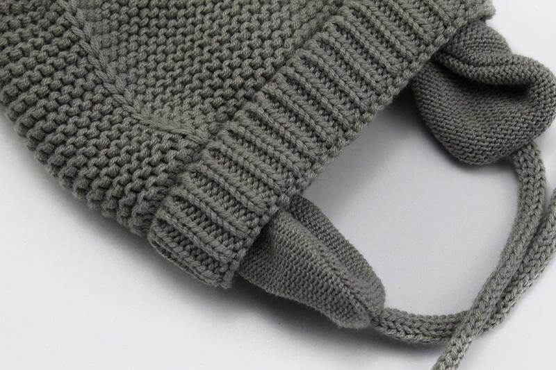 Baby Cotton Knitted Earflap Beanie Bonnet Cap - Image 2