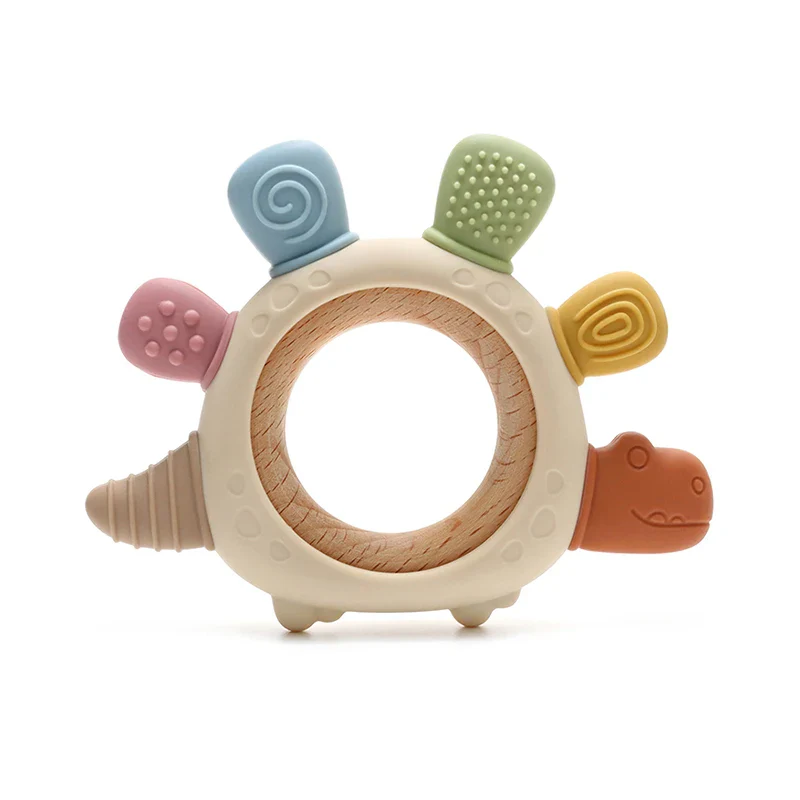 Baby Dinosaur Teether BPA-Free – Easy-Grip Gum Relief Toy - Image 8