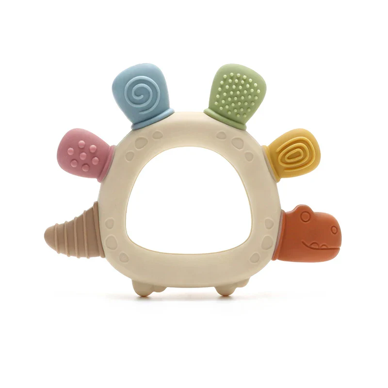 Baby Dinosaur Teether BPA-Free – Easy-Grip Gum Relief Toy - Image 9