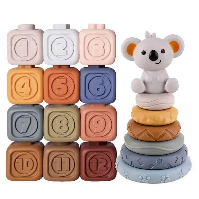 Baby Educational Stacking Montessori Soft Blocks - Image 2