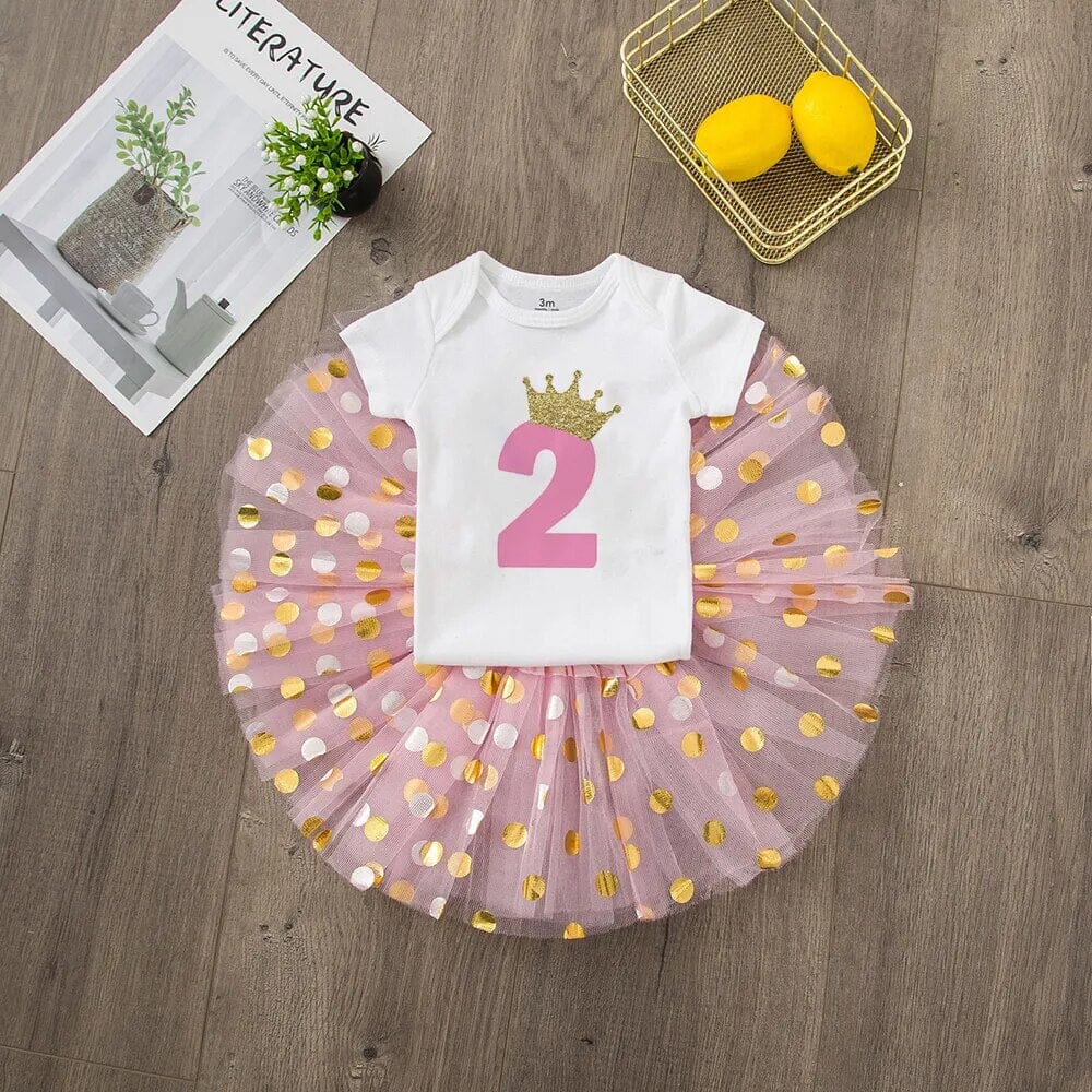 Baby Girl 1 Year Birthday Outfit - Image 2