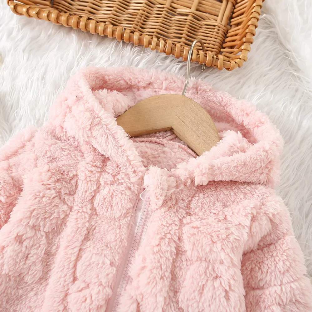 Baby Girl Winter Lambswool Coat – Cute Warm Outwear - Image 3