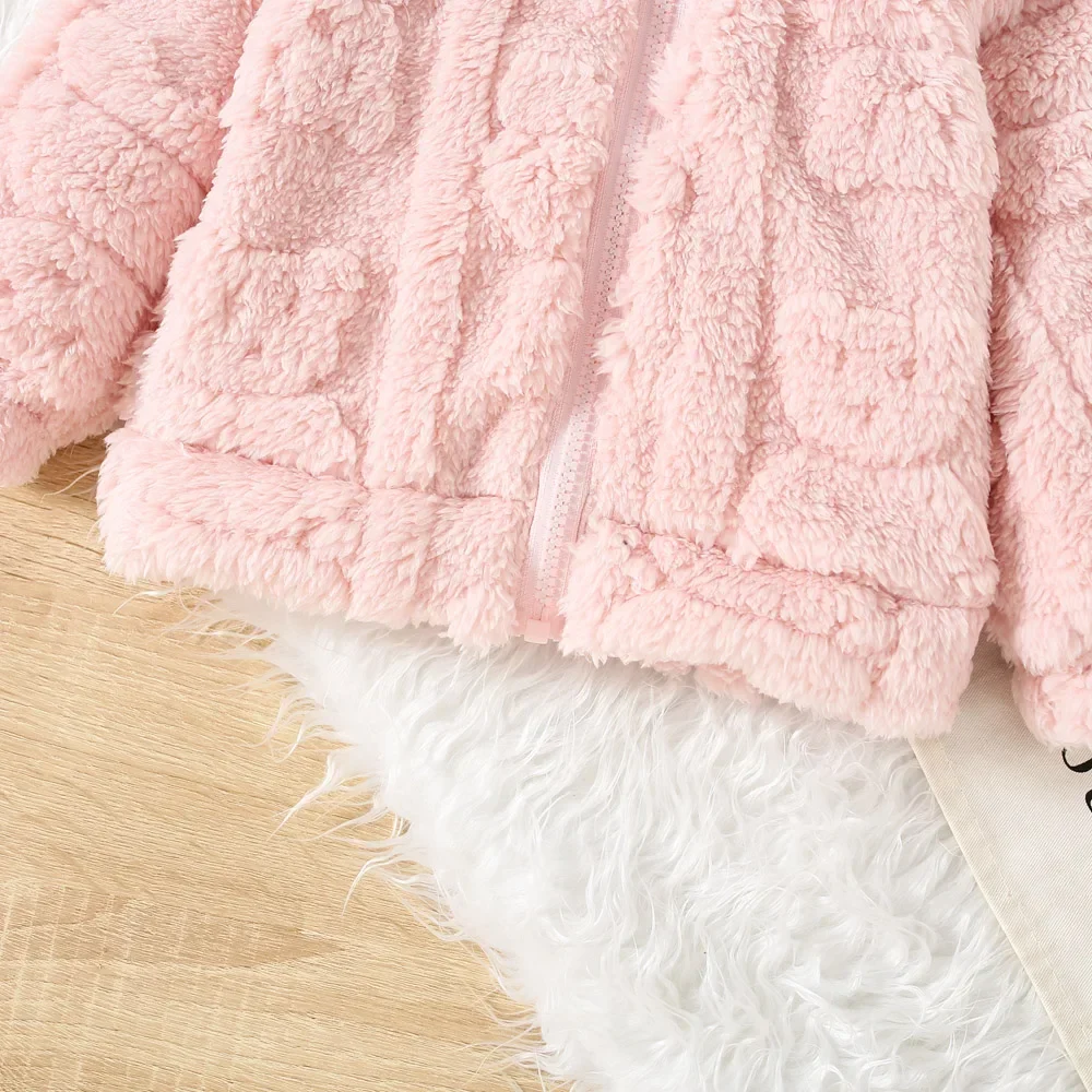 Baby Girl Winter Lambswool Coat – Cute Warm Outwear - Image 5