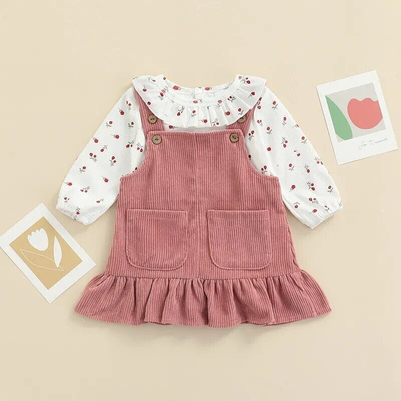 Baby Girl Floral Printed Romper Ruffled Dress - Image 2