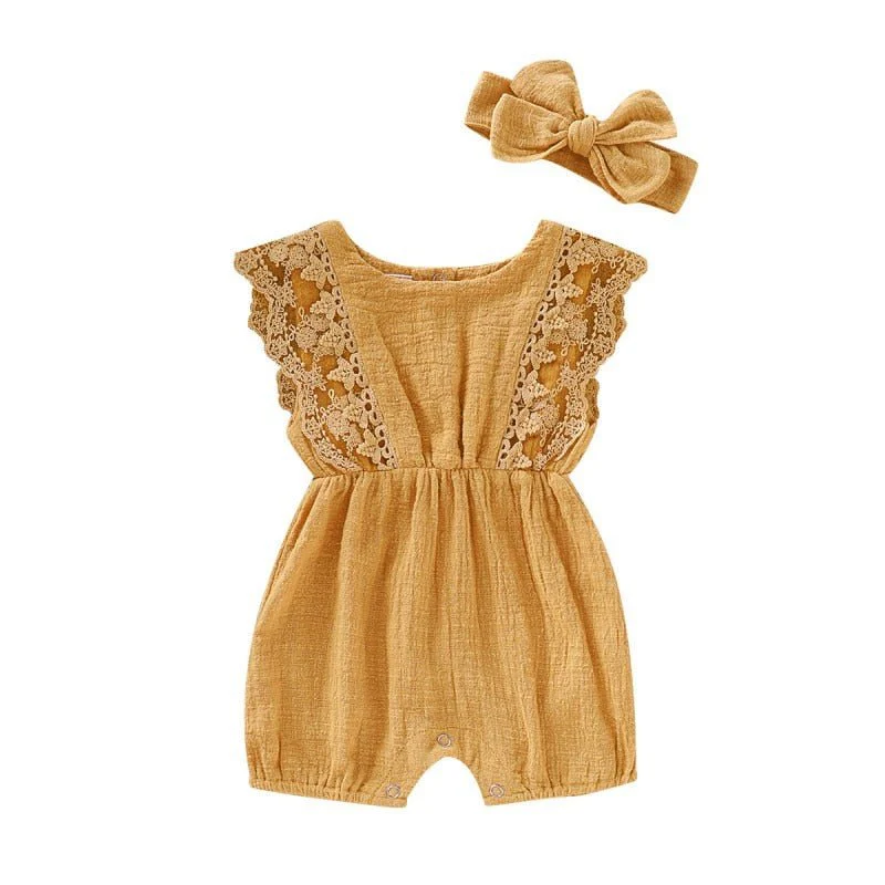 Baby Girl Lace Romper - Image 2
