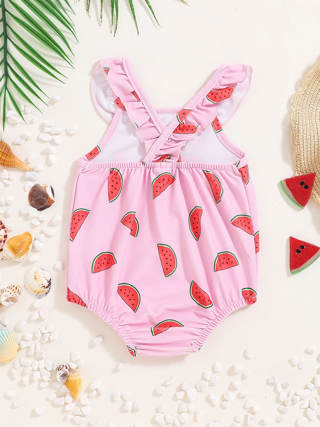 Baby Girl Watermelon Swimsuit – Cute One-Piece - Image 2