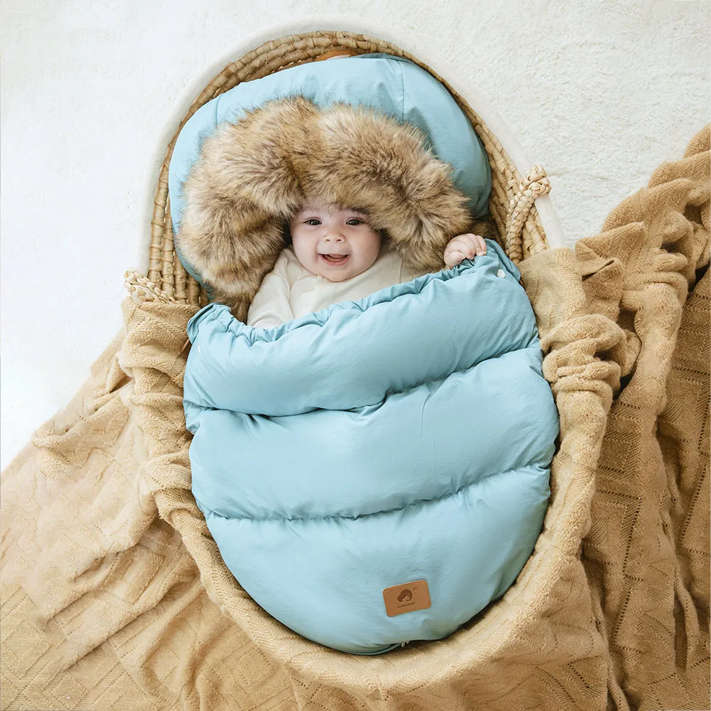 Baby Winter Pram Sleeping Bag – Removable Warm Footmuff - Image 3