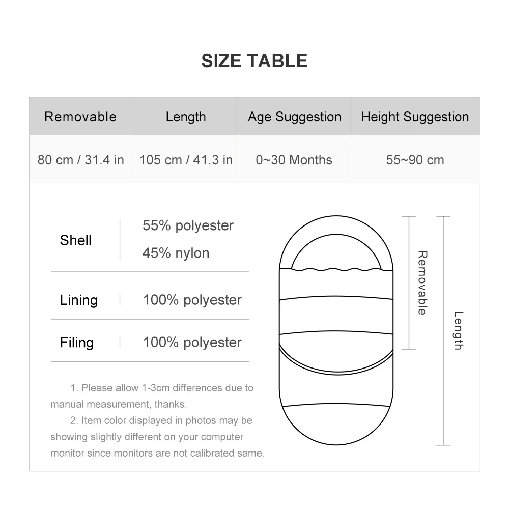 Baby Winter Pram Sleeping Bag – Removable Warm Footmuff - Image 6