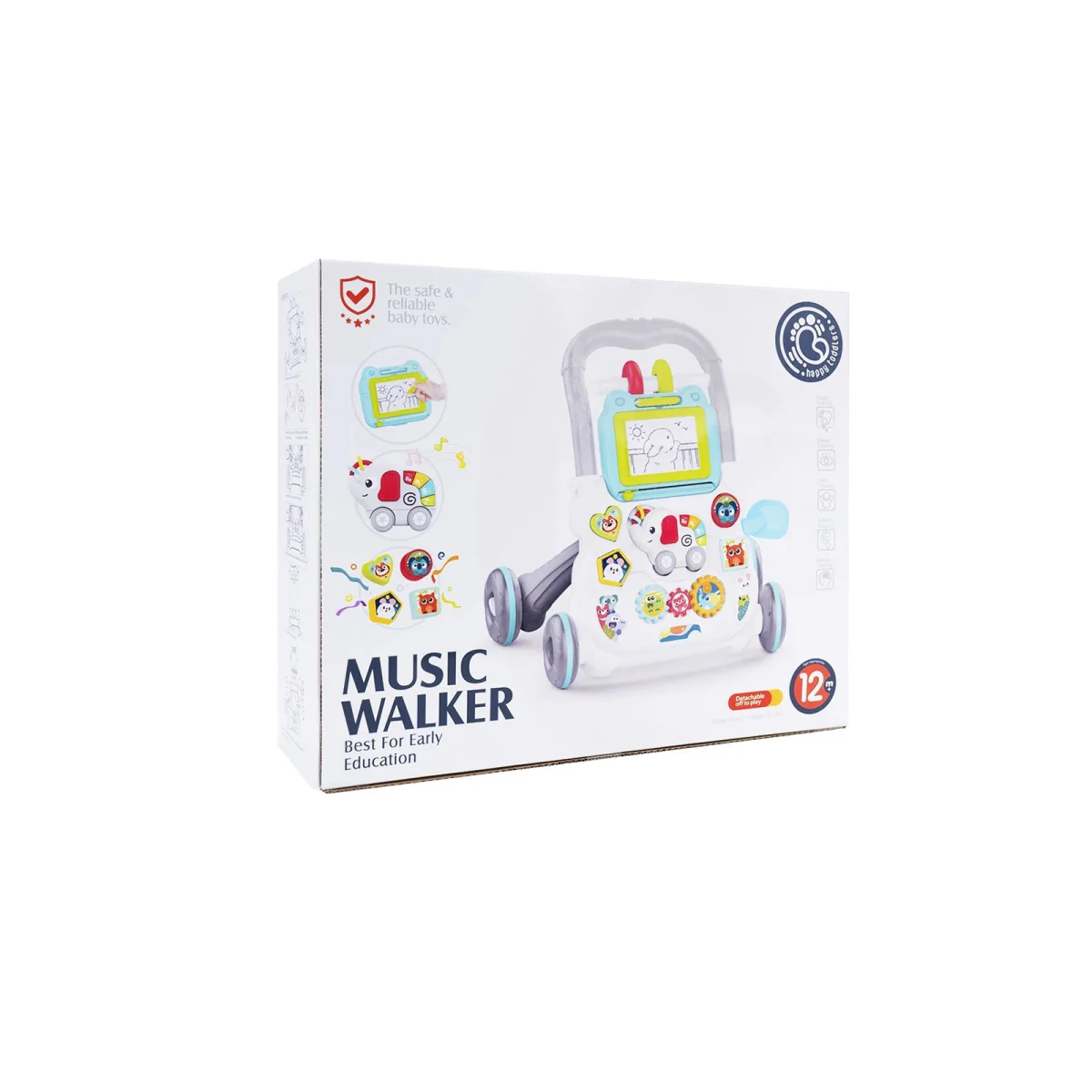 Baby Push Walker – Musical Toddler Learning Walker with Drawing Board - Image 8