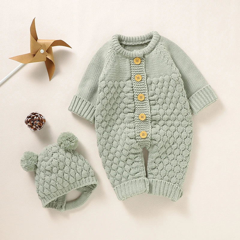 Knitted Romper & Cap Set – Cozy Autumn/Winter - Image 11