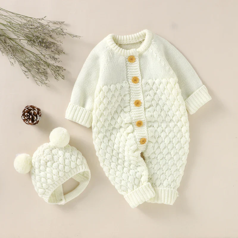Knitted Romper & Cap Set – Cozy Autumn/Winter - Image 12