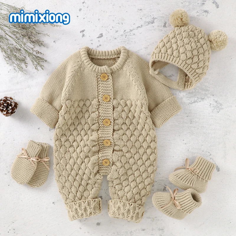 Knitted Romper & Cap Set – Cozy Autumn/Winter - Image 13