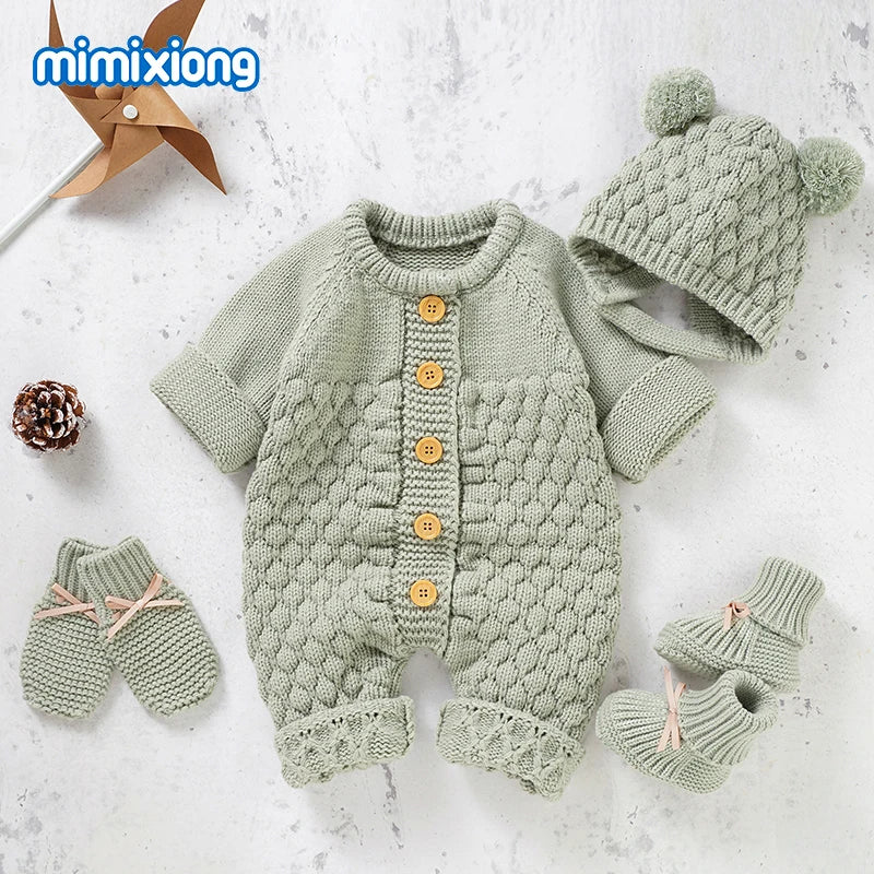 Knitted Romper & Cap Set – Cozy Autumn/Winter - Image 7