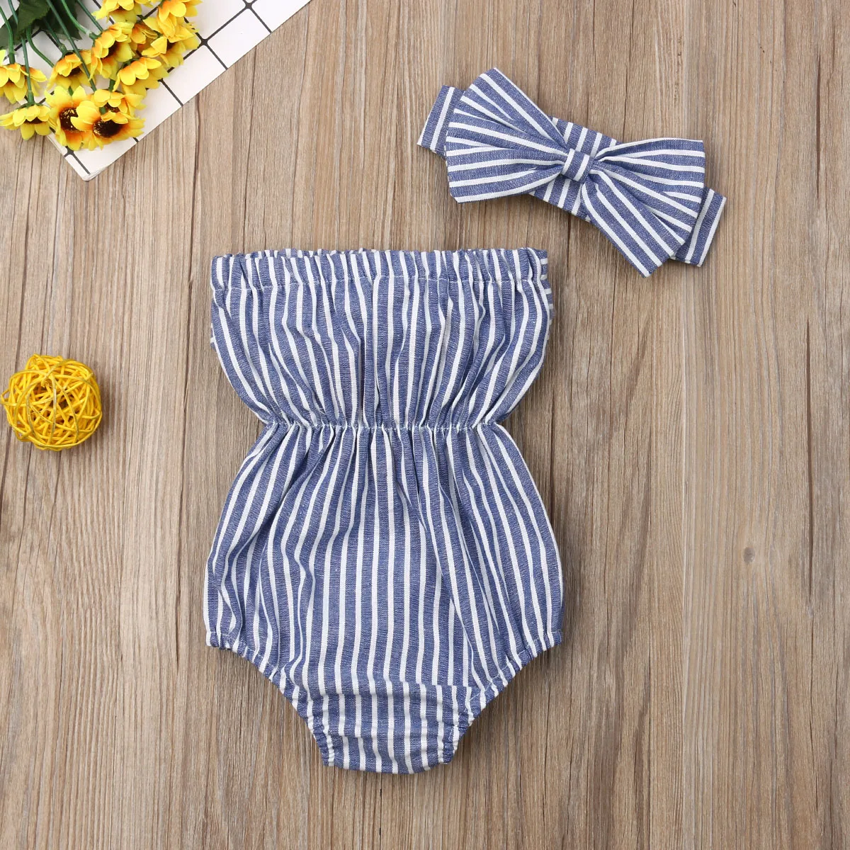 Baby Girl Summer Romper – Adorable Stripe Design - Image 6