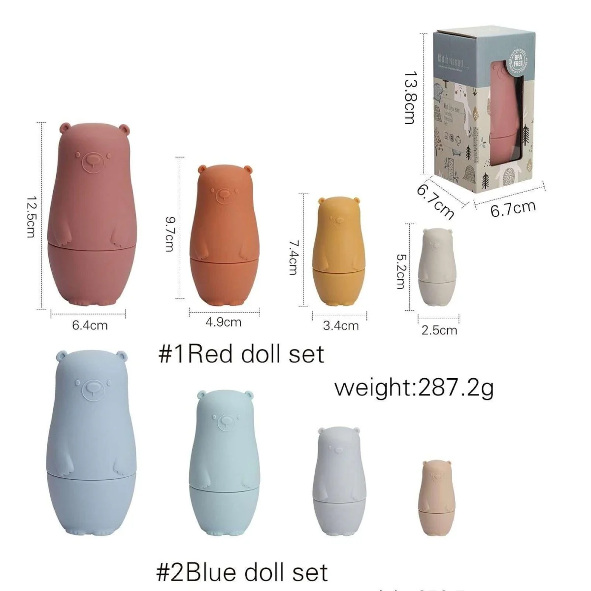 Baby Silicone Russian Nesting Dolls Toys - Image 7