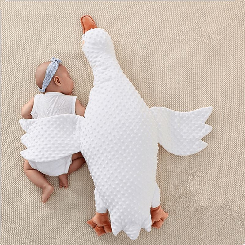 White Goose Stuffed Baby Pillow - Image 2
