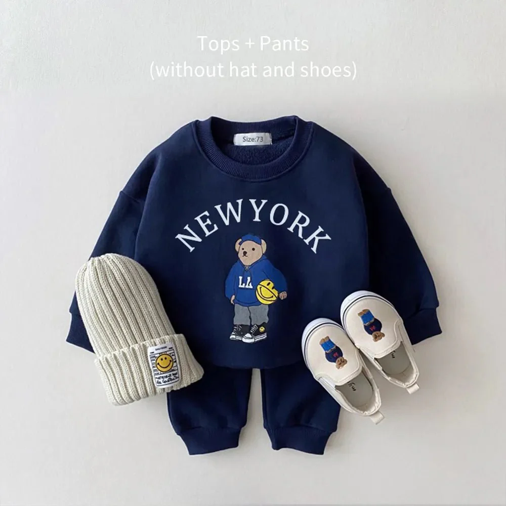 Baby Tracksuit Set Letter Bear - Image 8