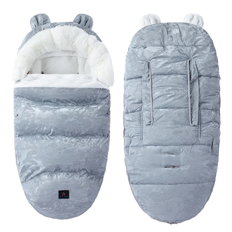 Baby Velvet Stroller Sleeping Bag – Anti-Kick Warmth - Image 7