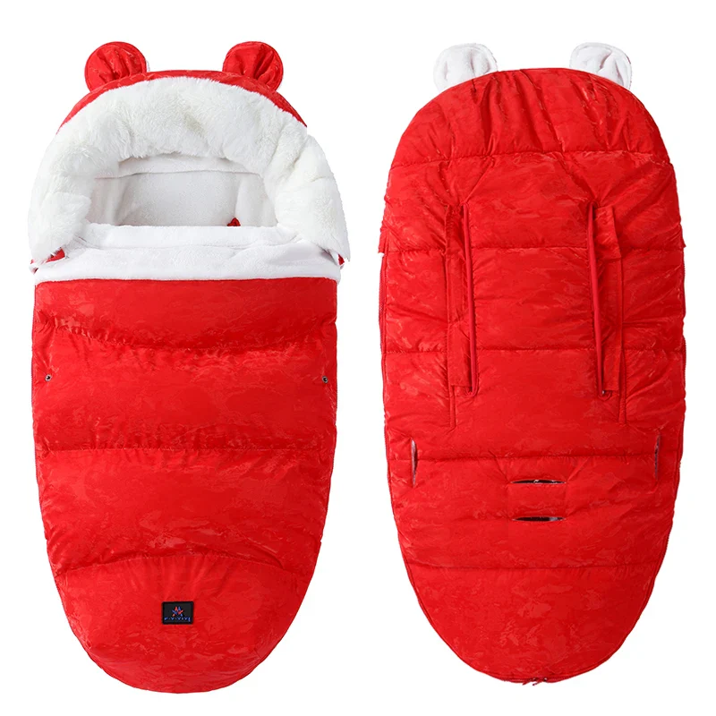Baby Velvet Stroller Sleeping Bag – Anti-Kick Warmth - Image 9