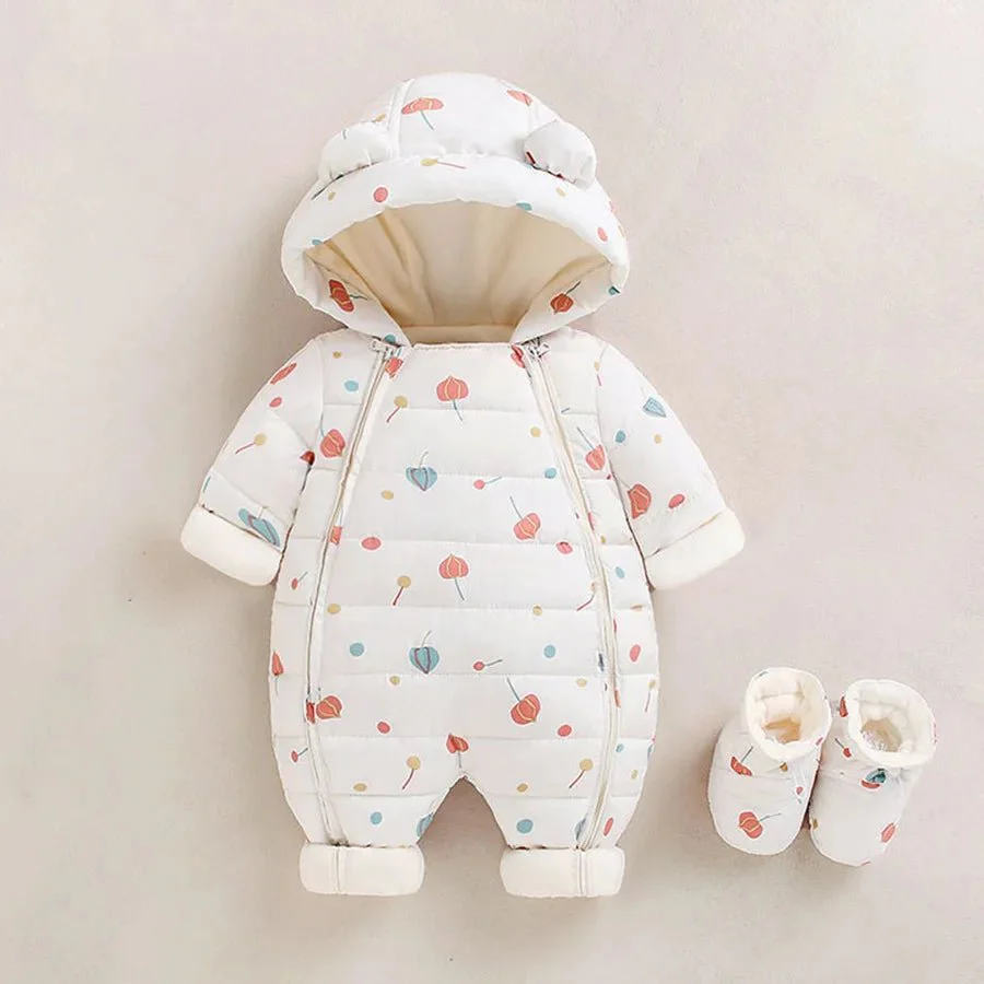 Baby Winter Romper – Hooded Thick Jumpsuit for Newborns & Toddlers - Image 11