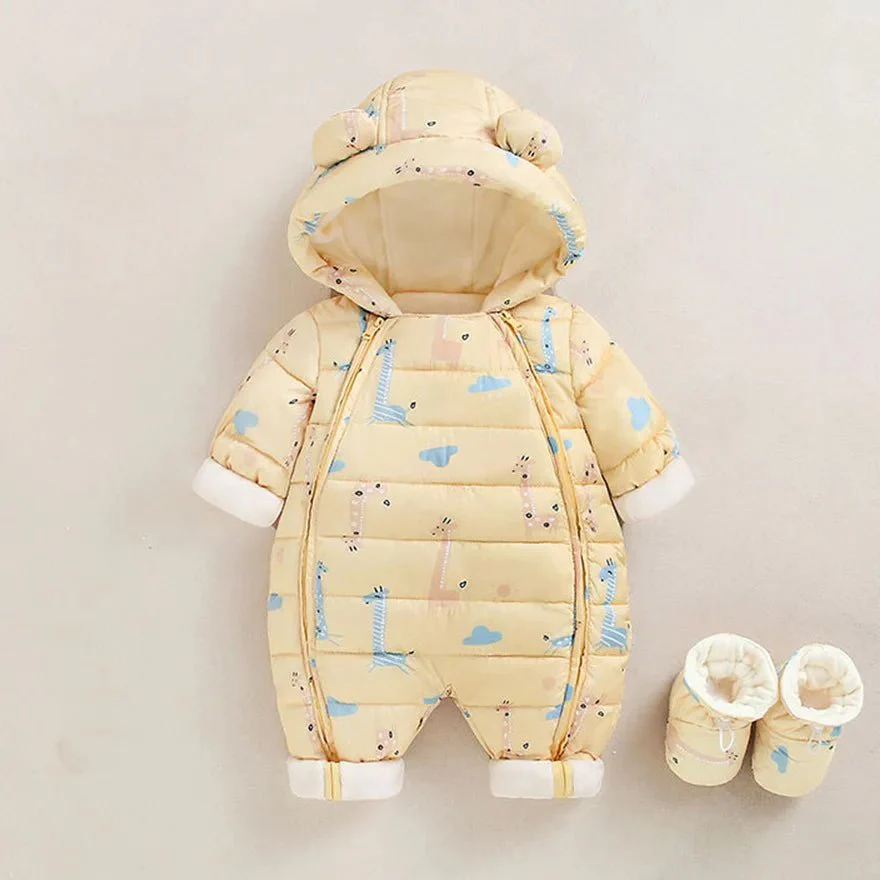 Baby Winter Romper – Hooded Thick Jumpsuit for Newborns & Toddlers - Image 12