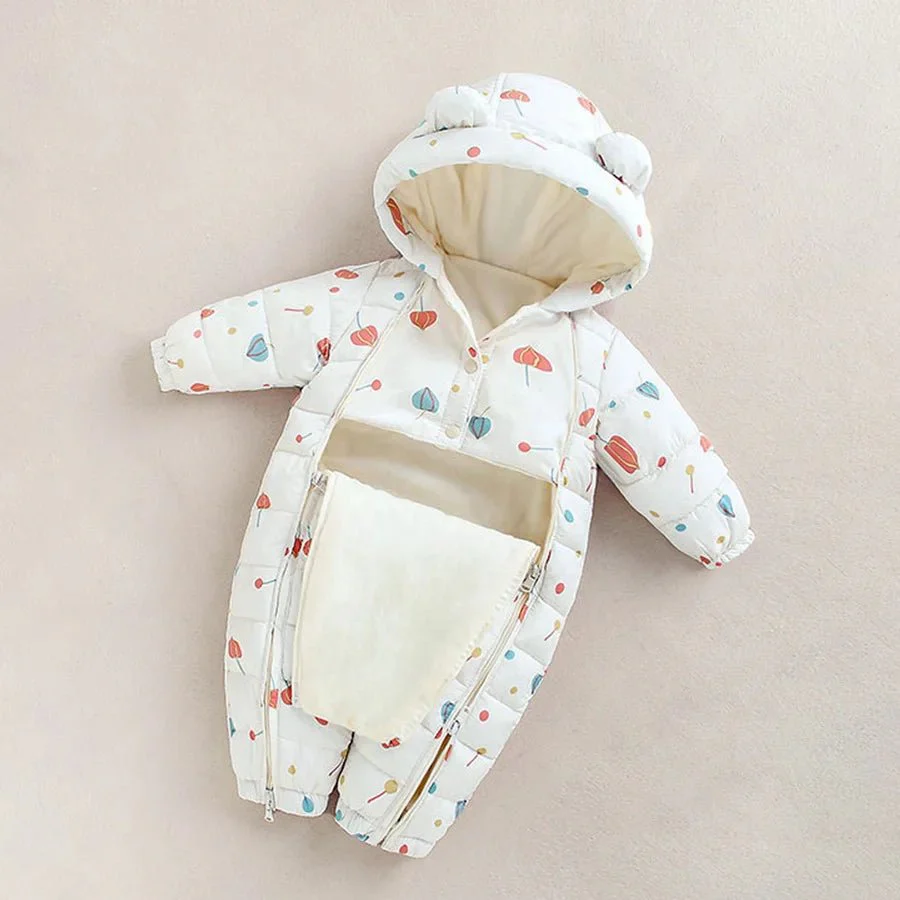 Baby Winter Romper – Hooded Thick Jumpsuit for Newborns & Toddlers - Image 5