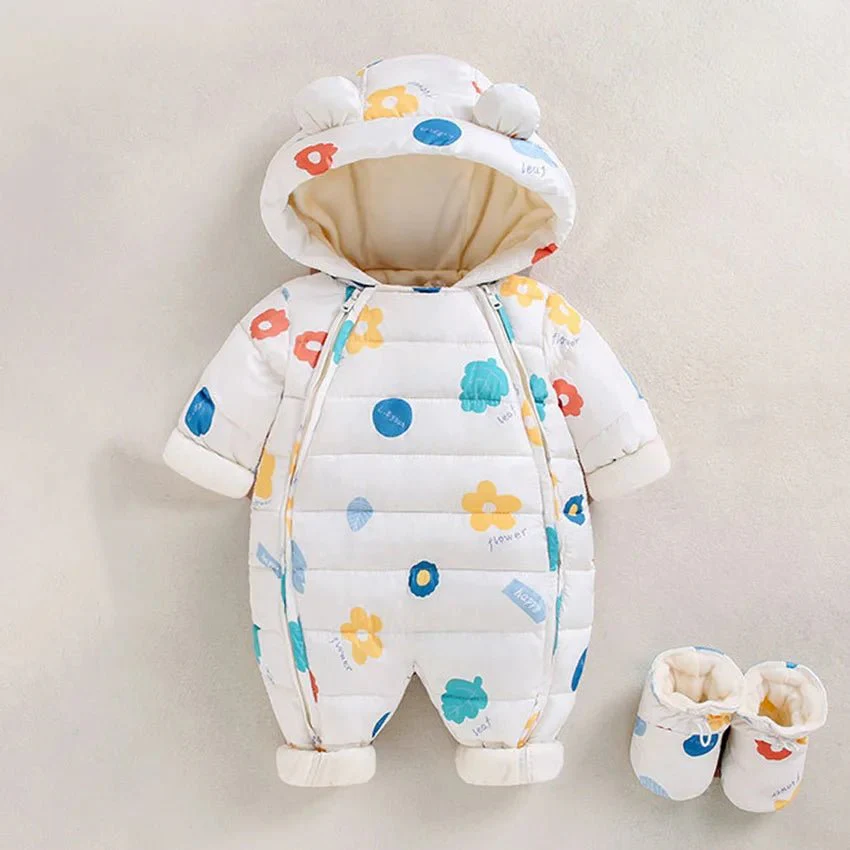 Baby Winter Romper – Hooded Thick Jumpsuit for Newborns & Toddlers - Image 6