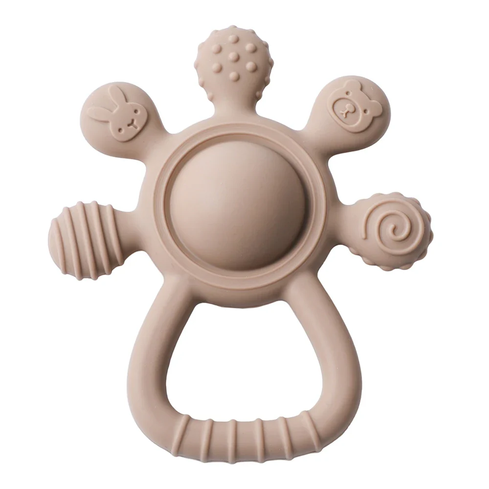 Baby Silicone Teether Rattle – BPA-Free Sensory Soothing Toy - Image 23