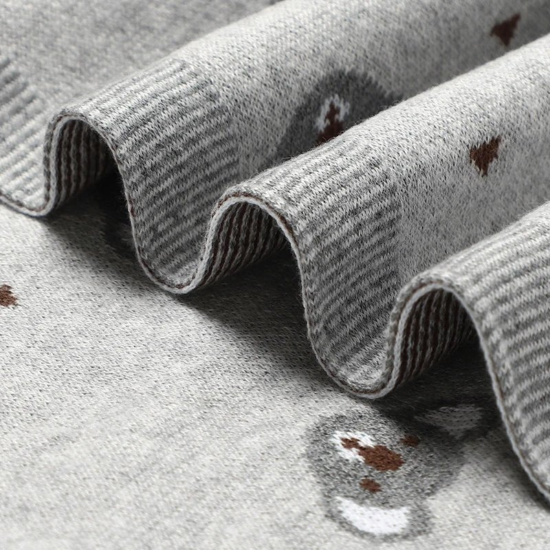 Cartoon Koala Baby Blanket – Soft Cotton Knit Swaddle - Image 3
