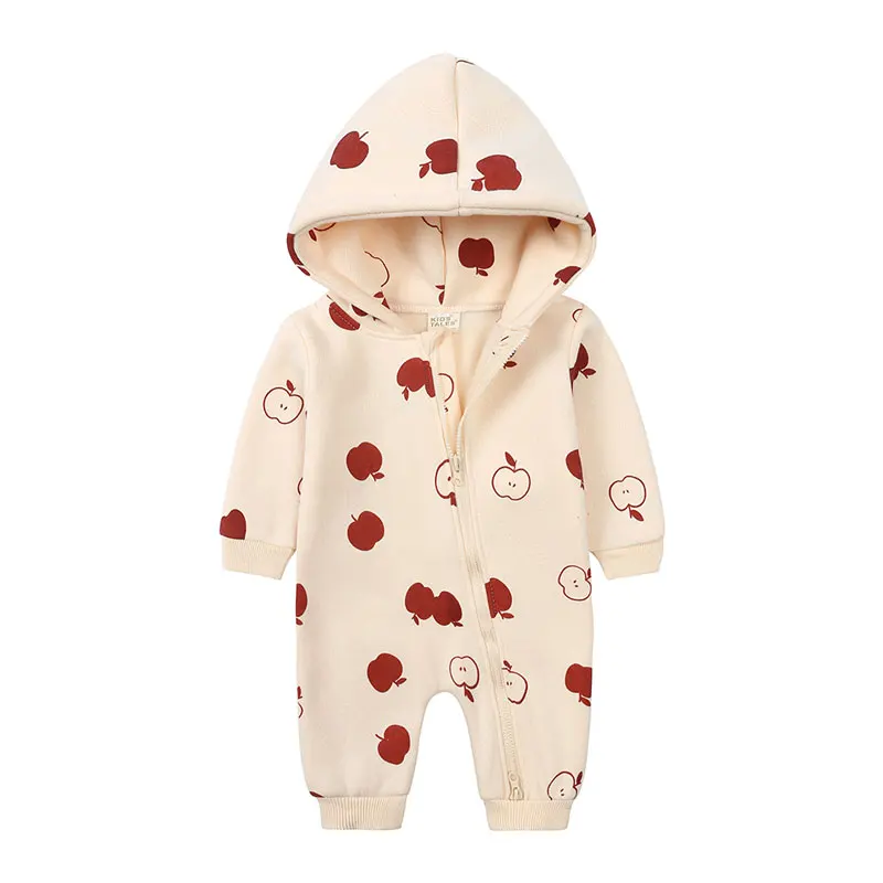 Baby Hooded Zipper Romper – Cute Cartoon Print - Image 11