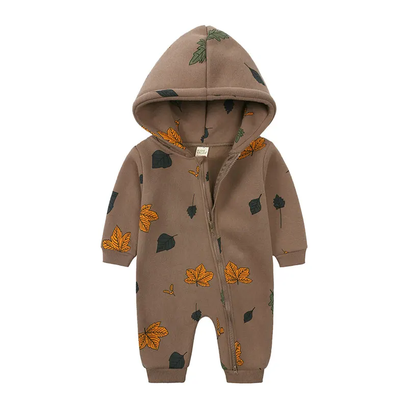 Baby Hooded Zipper Romper – Cute Cartoon Print - Image 7