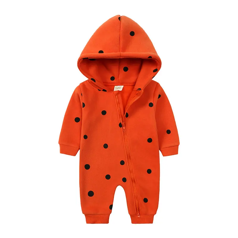 Baby Hooded Zipper Romper – Cute Cartoon Print - Image 9