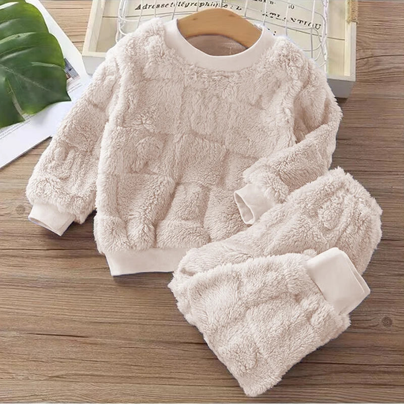 Kids Flannel Pajama Suit - Warm Velvet Set - Image 5