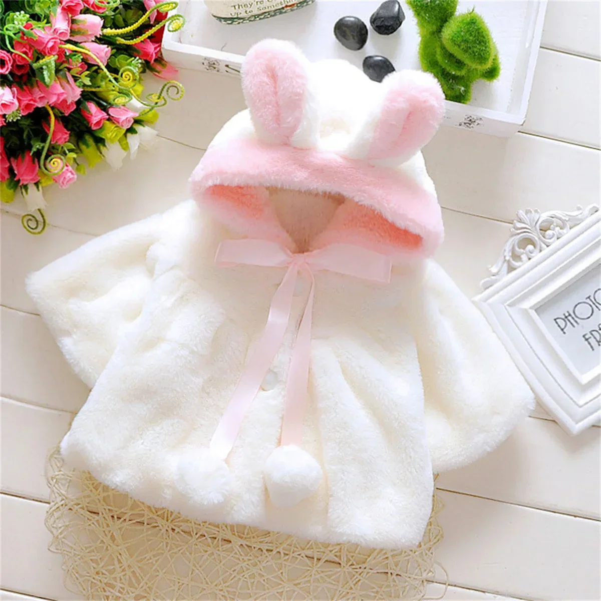 Children's Wool Cape & Ear Fleece Jacket - Image 6