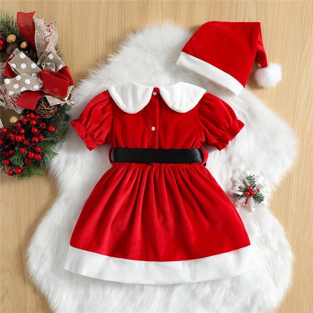 Christmas Festive Baby Dress & Cap - Image 5